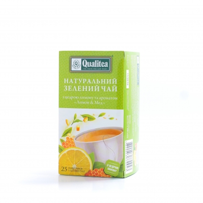 Зелений чай Кволіті з лимоном та медом 25 ф/п